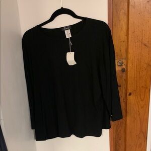 Black and White Long Sleeve Blouse